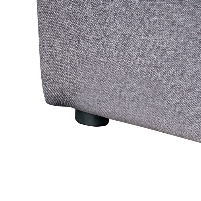 Beliani-RENNES -Bed met opbergruimte-Donkergrijs-180x200 cm-Polyester