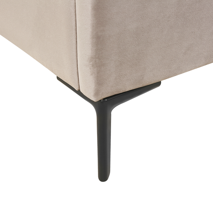 Beliani-SEZANNE -Bed met opbergruimte-Taupe-160 x 200 cm-Fluweel