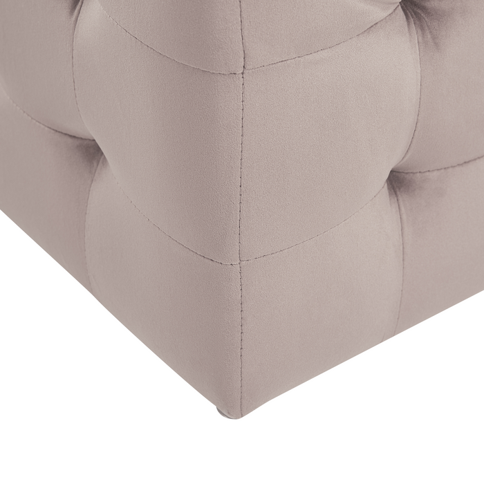 Beliani - MICHIGAN - Ottomaan - Pastelroze - Fluweel