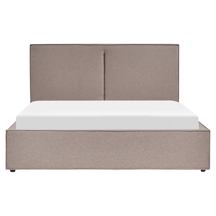 Beliani - MOISSAC - Bed - Taupe - 160 x 200 cm - Polyester