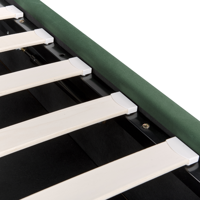 Beliani-SEZANNE -Bed met opbergruimte-Donkergroen-160 x 200 cm-Fluweel