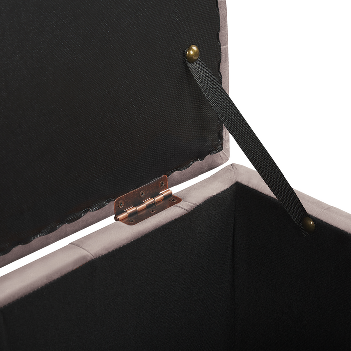 Beliani - MICHIGAN - Ottomaan - Pastelroze - Fluweel