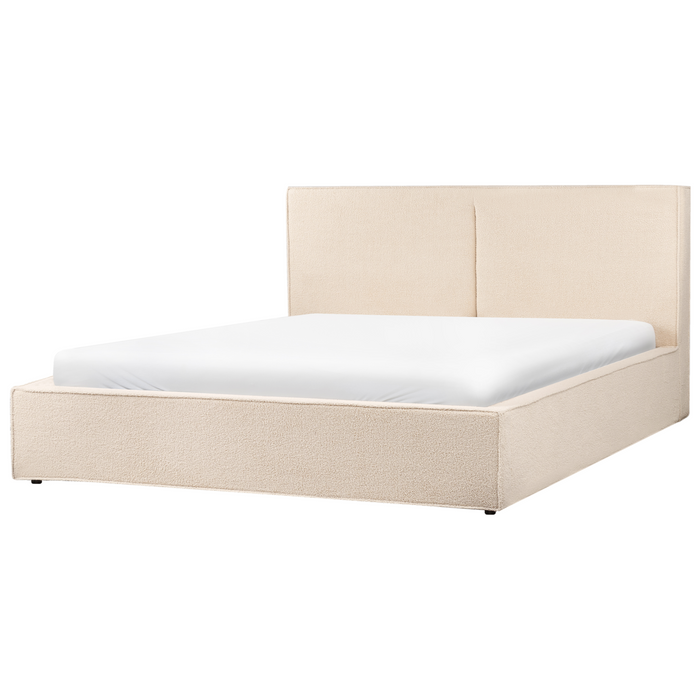 Beliani - MOISSAC - Tweepersoonsbed - Beige - 180 x 200 cm - Polyester