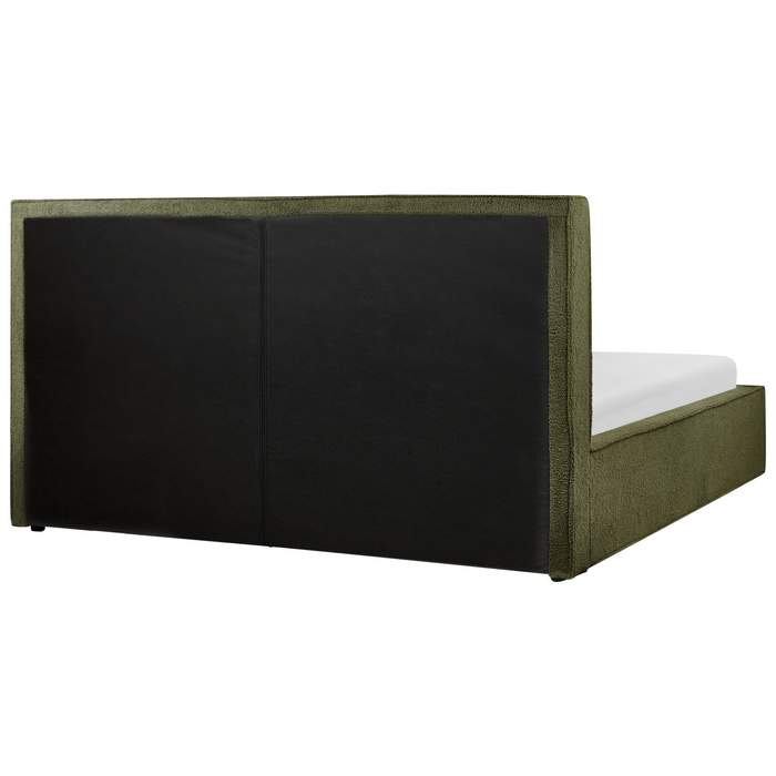 Beliani-MOISSAC-Tweepersoonsbed-Donkergroen-180 x 200 cm-Polyester