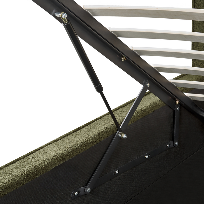 Beliani-MOISSAC-Tweepersoonsbed-Donkergroen-160 x 200 cm-Polyester