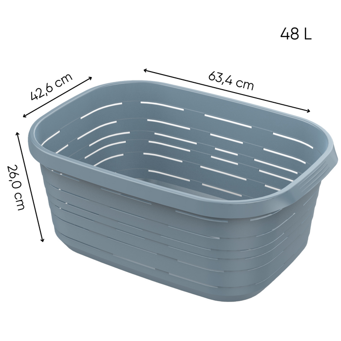 M-Home - Signature - Wasmand - 48 L - 64 x 43 x 26 cm - Blauw