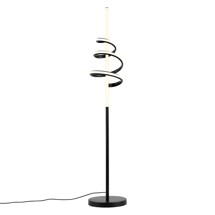 QAZQA Design vloerlamp zwart incl. LED dimbaar - Rolla
