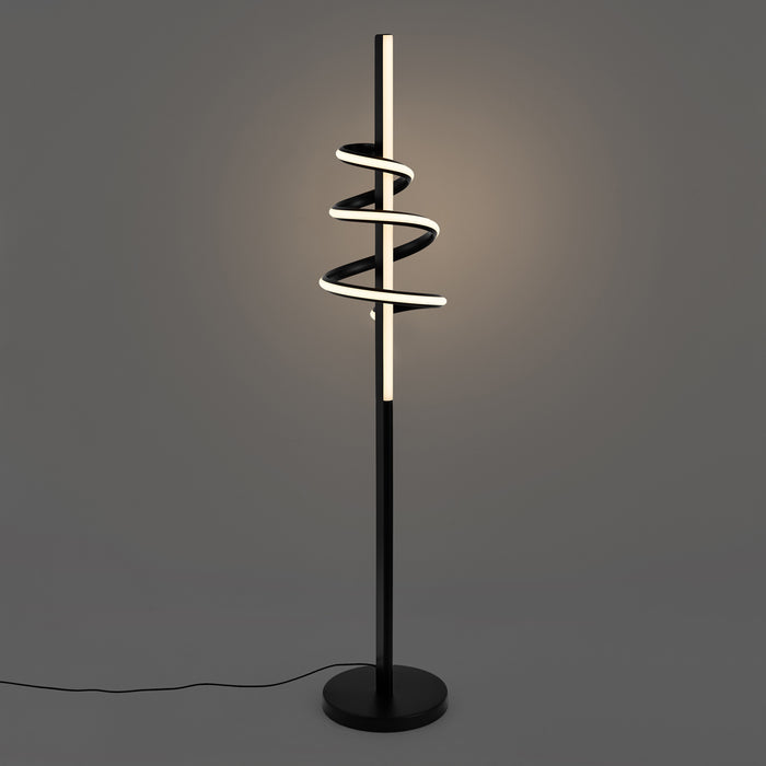 QAZQA Design vloerlamp zwart incl. LED dimbaar - Rolla