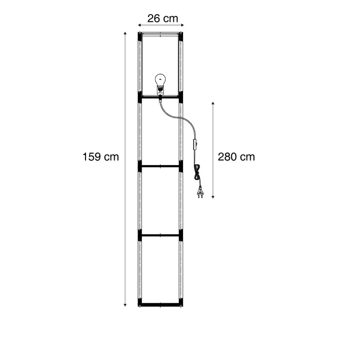 QAZQA Moderne vloerlamp hout met beige kap - Stojan