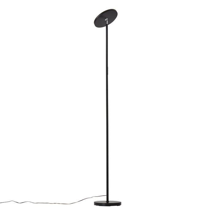 QAZQA Moderne vloerlamp zwart incl. LED dimbaar RGB met