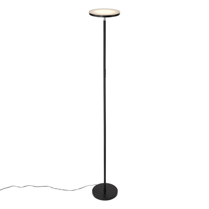 QAZQA Moderne vloerlamp zwart incl. LED dimbaar RGB met