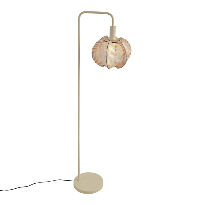 QAZQA Japandi vloerlamp beige met kap - Gertie