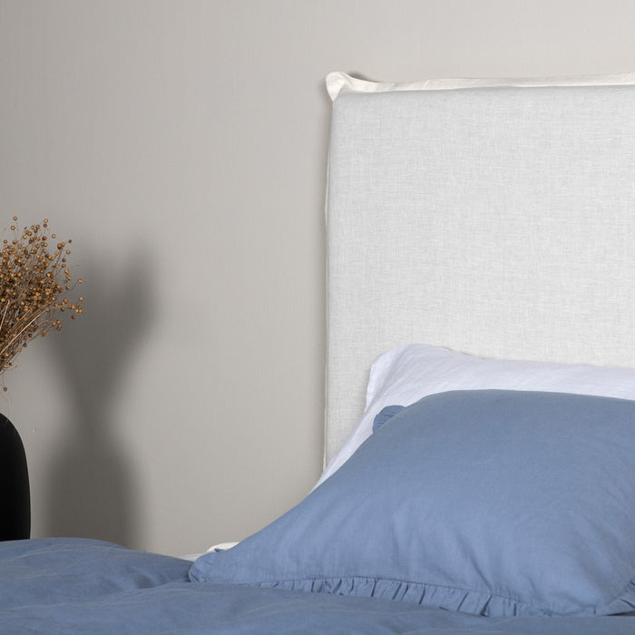 Fjôrd - Hoofdbordhoes Off White Stof - 180x140x10cm - Signe