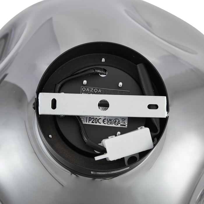 QAZQA Design plafondlamp zwart met smoke glas - Gemma