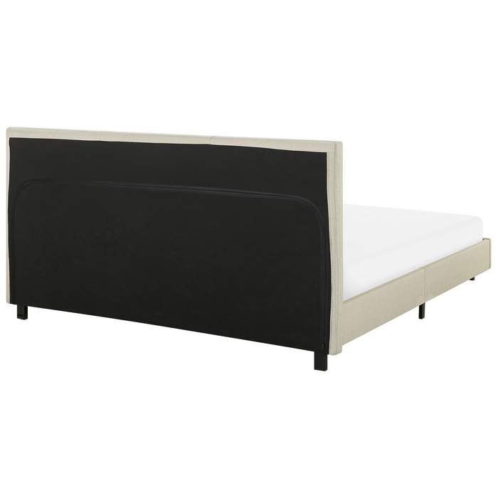 Beliani - ALBI - Tweepersoonsbed - Beige - 160 x 200 cm - Polyester