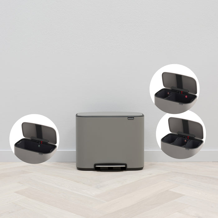 Brabantia Bo Pedaalemmer 34 Liter (11+23 Liter)