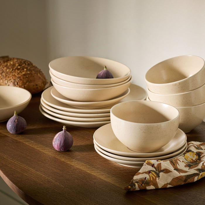 by fonQ Pebbled Serviesset 24-delig - Earthy Beige