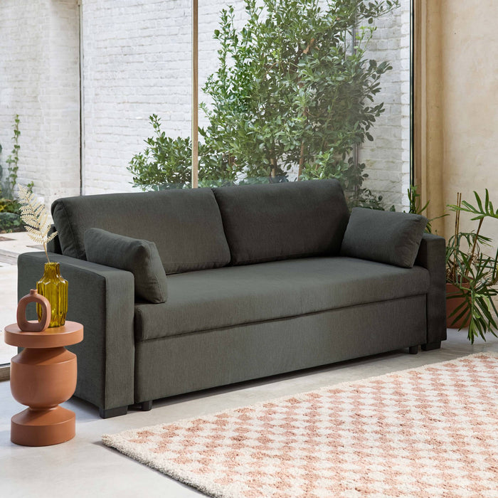 sweeek - Driezits slaapbank in chenille stof