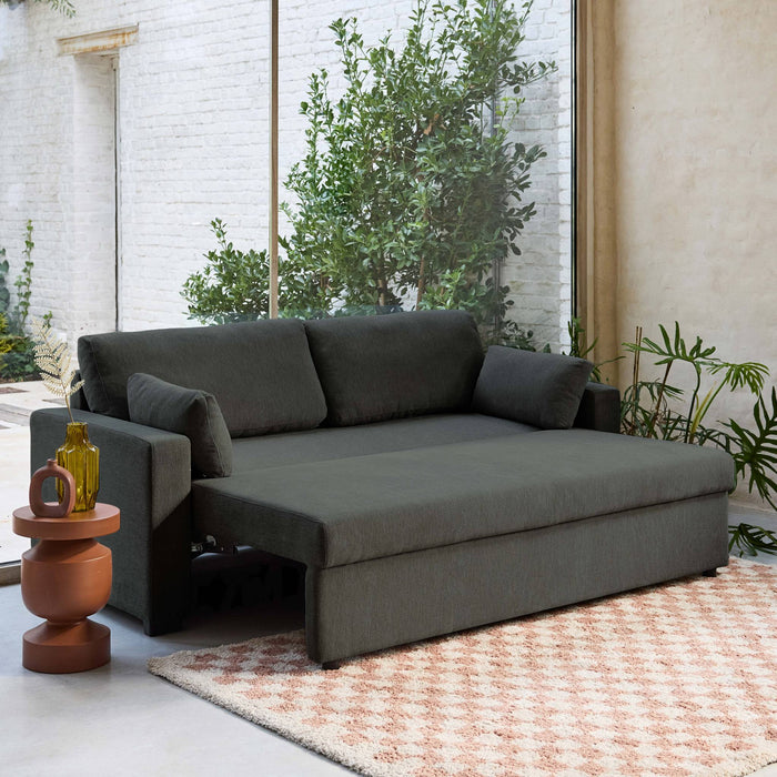 sweeek - Driezits slaapbank in chenille stof