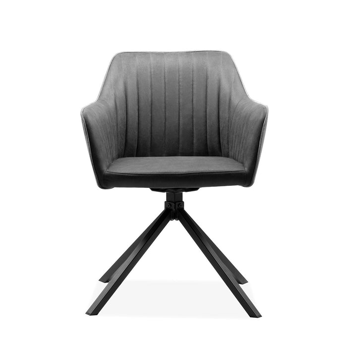 Calicosy - Eetkamerstoelen RAY - Stof - Bouclé Grijs - Set van 2