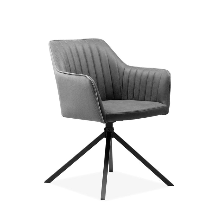 Calicosy - Eetkamerstoelen RAY - Stof - Bouclé Grijs - Set van 2