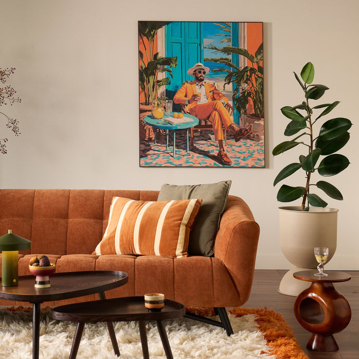 by fonQ Tropic Gent Schilderij 100 x 120 cm - Walnoot