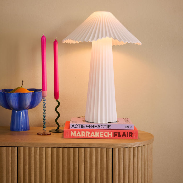 Villa Collection Styles Glazen Kandelaar Twist - Blauw / Roze