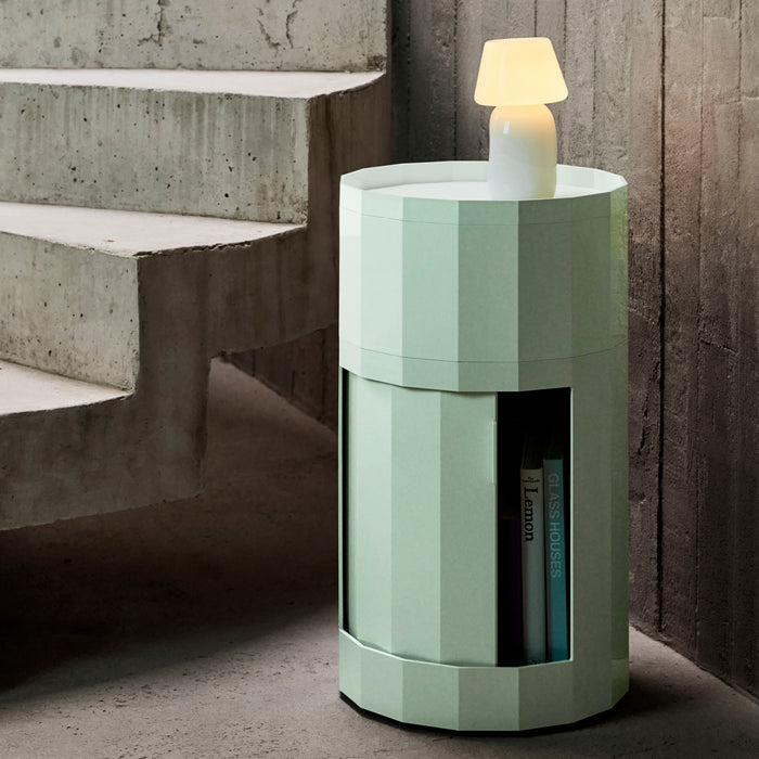 HAY Facet Bijzettafel met Opbergvak - High - Soft Mint