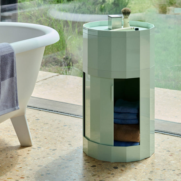 HAY Facet Bijzettafel met Opbergvak - High - Soft Mint