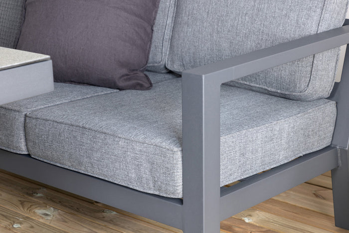 Fjôrd - Tuinset Zwart Metaal - 84x171x77cm - Barcelona