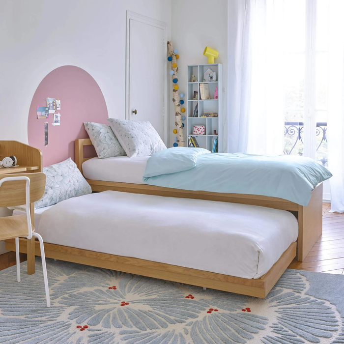 by fonQ Doodle Uitschuifbaar Eenpersoonsbed - 90 x 190 cm - Eiken