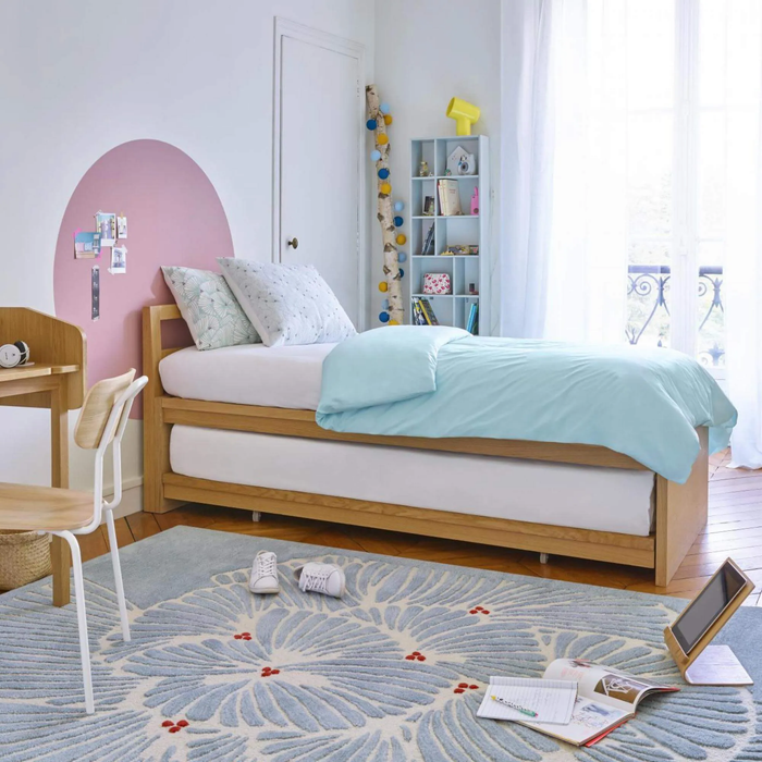 by fonQ Doodle Uitschuifbaar Eenpersoonsbed - 90 x 190 cm - Eiken