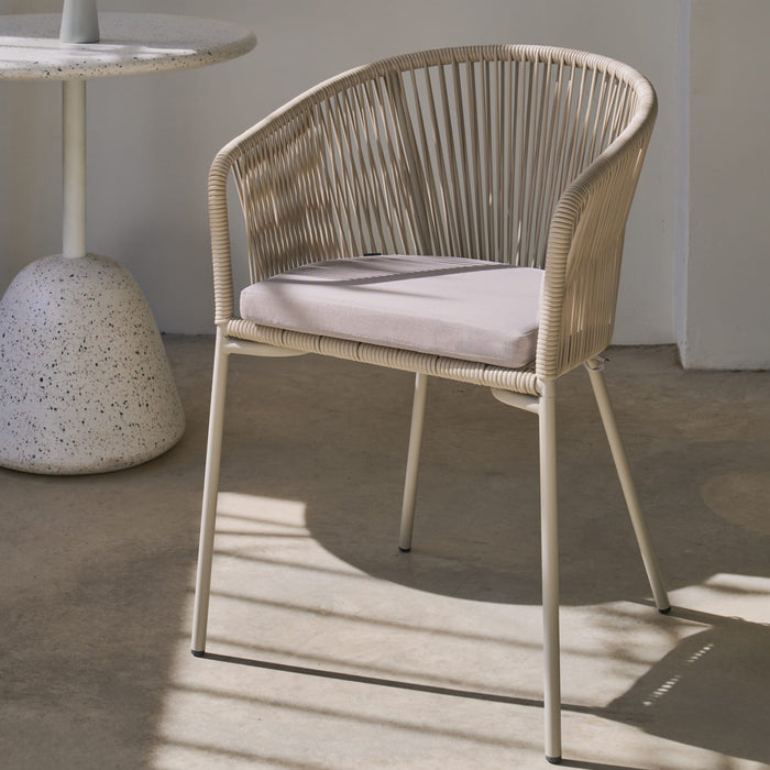Kave Home Yanet Tuinstoel - Ecru