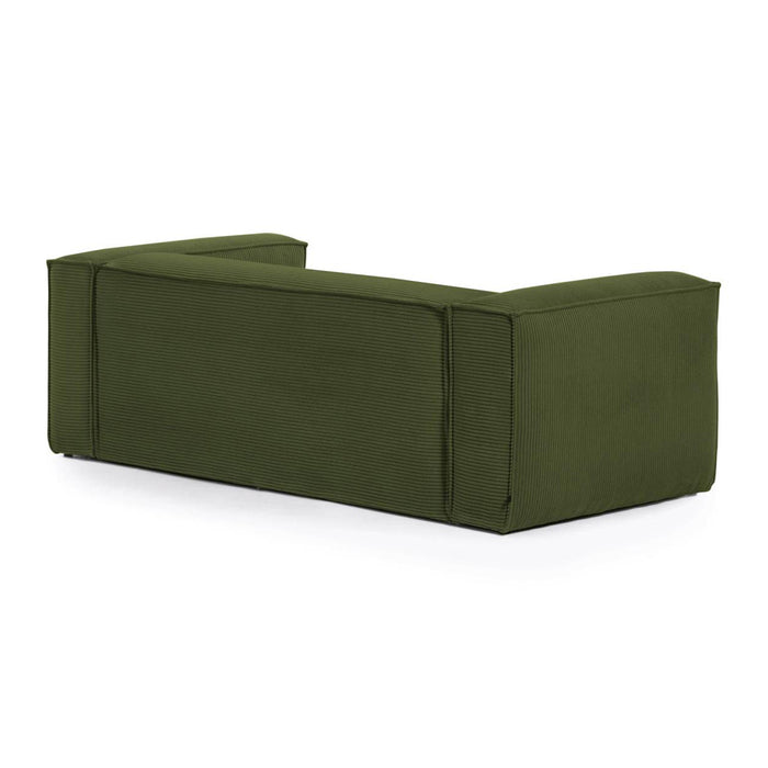 Kave Home Blok Chaise Longue Rechts - Donkergroen - Rib