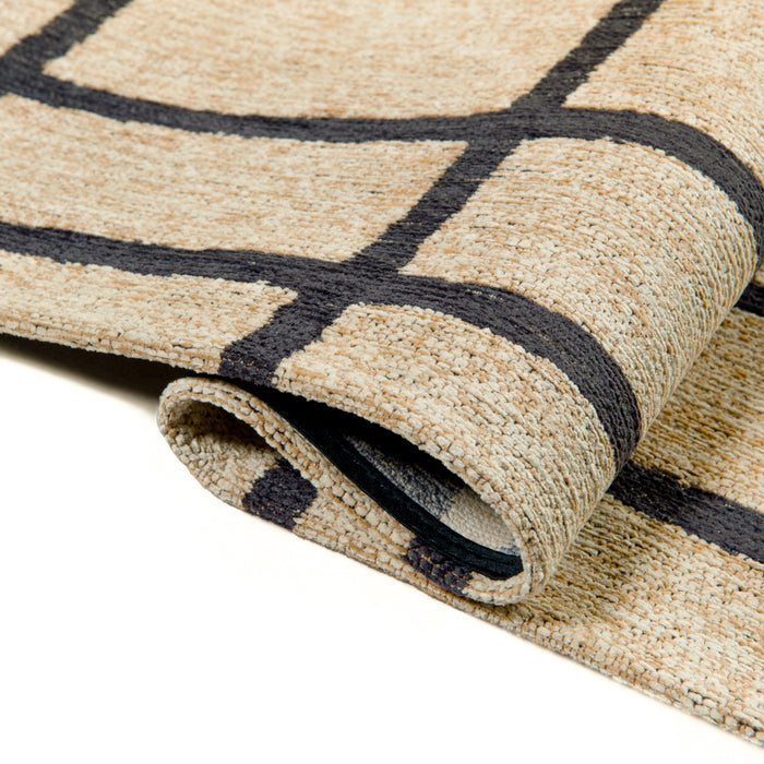 Lola & Moi Caro Vloerkleed - Creamy Black - 140 x 200 cm