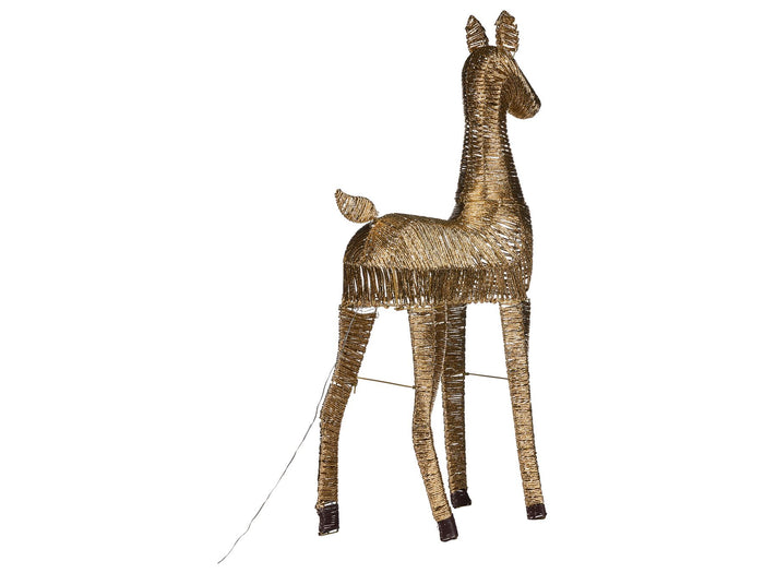 Beliani - AKUREYRI - LED kerstdecoratie - Goud - IJzer