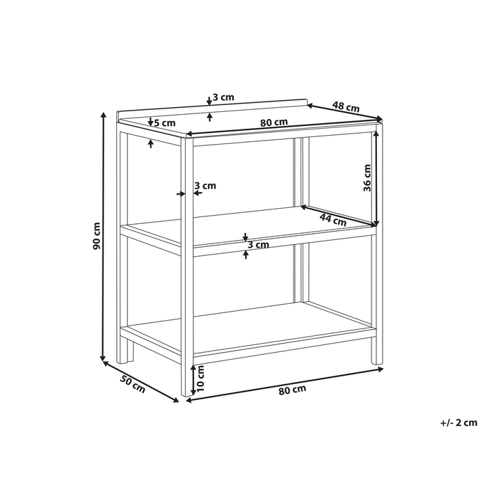 Beliani-VENOSA -Buitenkeuken eiland-Bruin-50 x 80 x 90 cm-Acaciahout