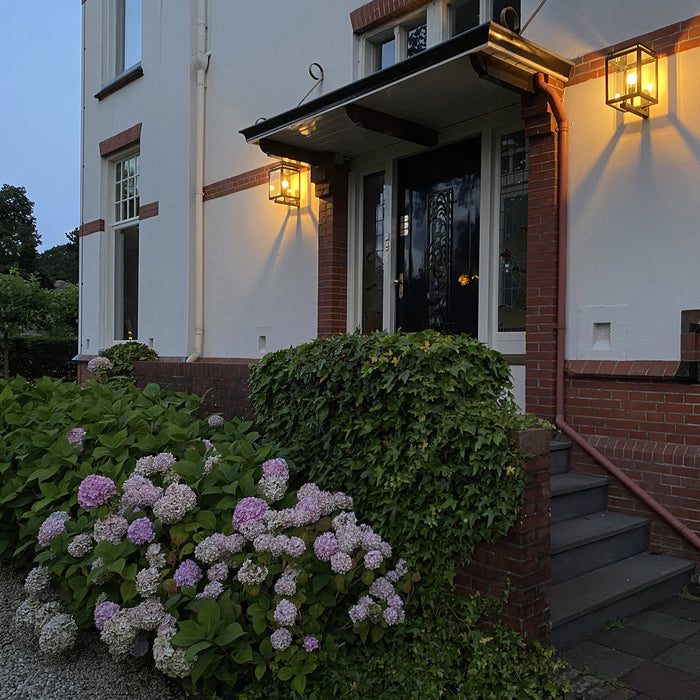 KS Verlichting De Vecht XL Muurlamp Zwart met Lichtsensor LED