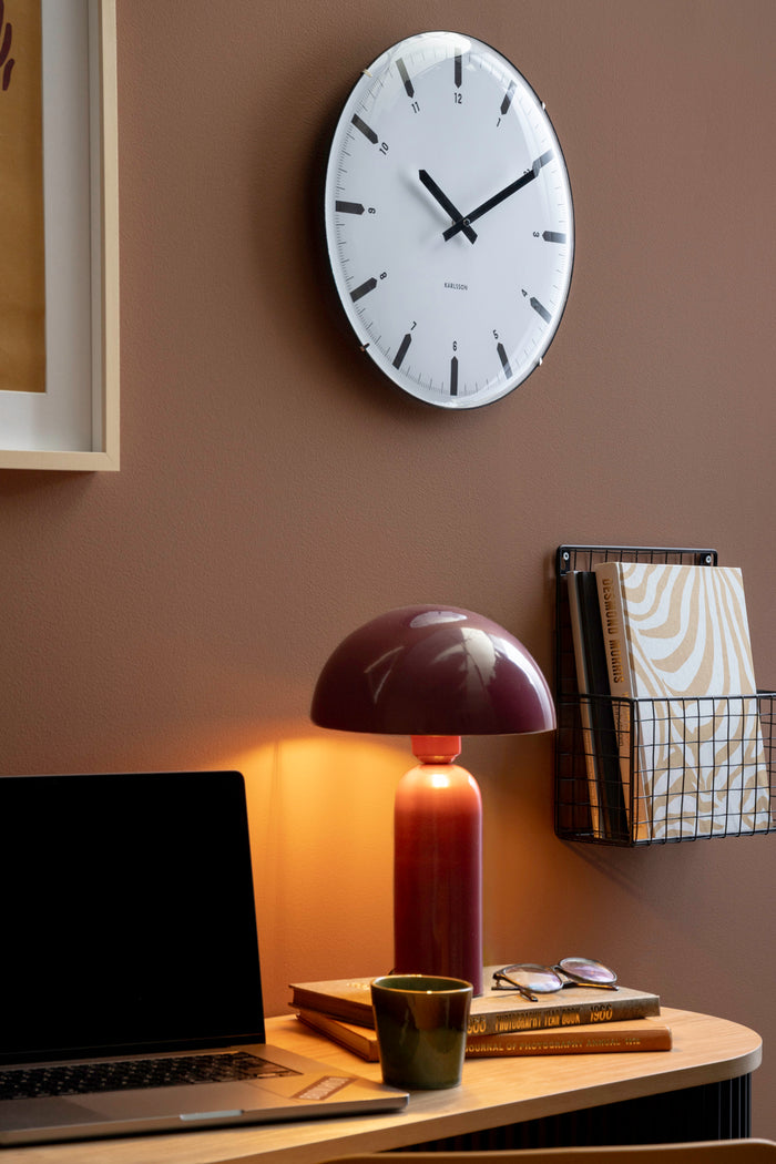 Karlsson - Wandklok Realista Dome - Wit- Ø35cm