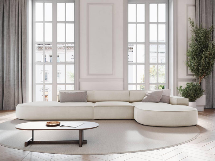 Micadoni 6-zits hoekbank Jodie velvet rechts rond