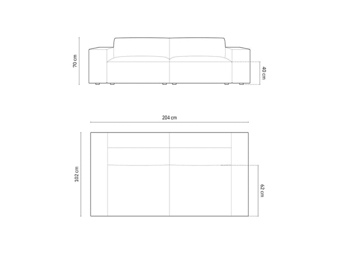 Micadoni 3-zitsbank Jodie bouclé