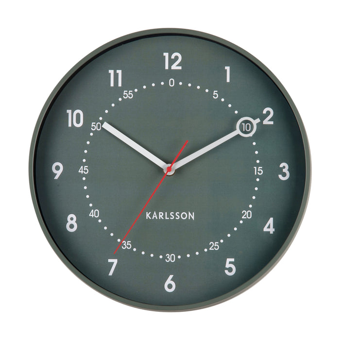 Karlsson - Wandklok Fresco - Jungle groen- Ø31,5cm