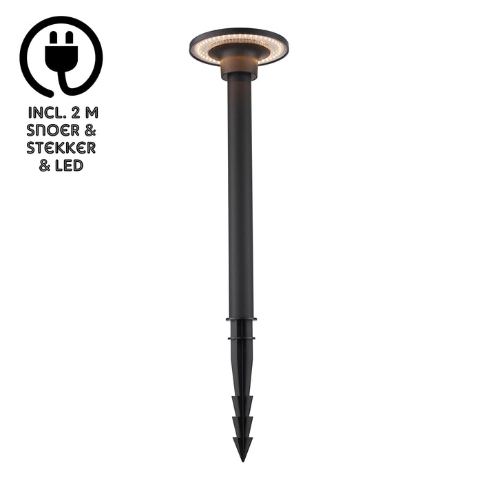 KS Verlichting Shuttle Tuinlamp LED Spike Zwart set van 3