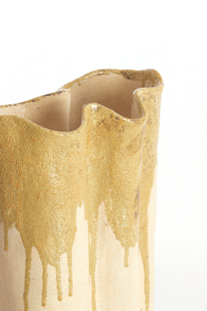 Light & Living - Vaas FLOVILLA - 12x9.5x30 cm - Wit