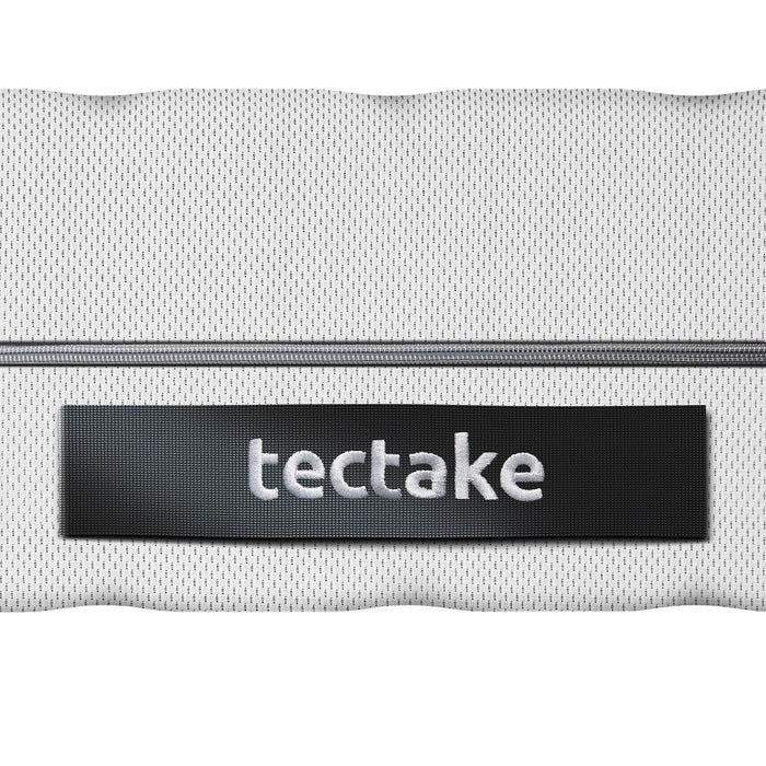 tectake® Matras Sky, 2in1 hardheden, 3D-mesh - Wit