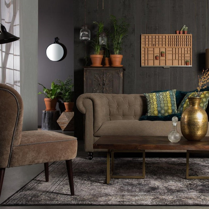 Dutchbone Rugged Dark Vloerkleed