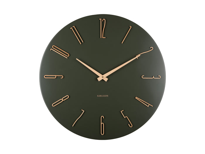 Karlsson - Wandklok Esmerado Large - Luxury green- Ø60cm
