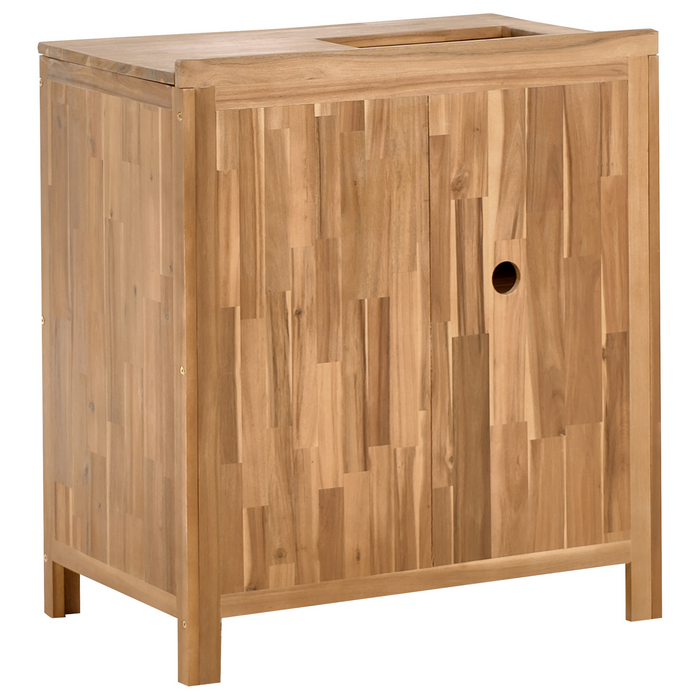 Beliani - VENOSA - Buitenkeuken kast set - Bruin|Zwart - Acaciahout