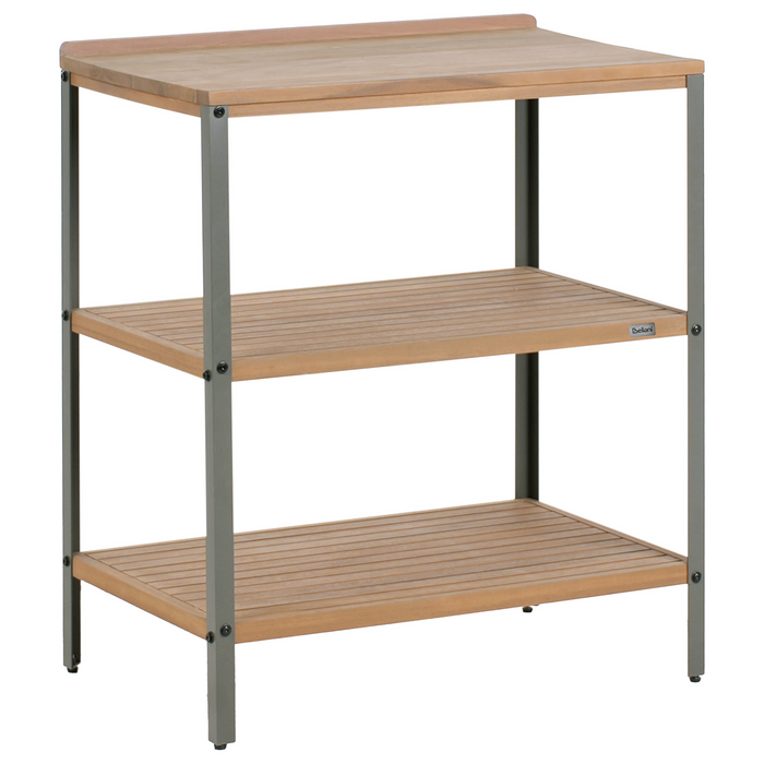 Beliani-IVREA-Buitenkeukeneiland met spoelbak 3-delig-Bruin-Acaciahout