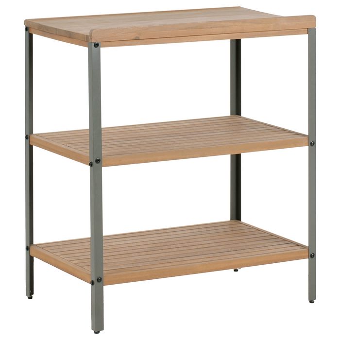 Beliani-IVREA-Buitenkeukeneiland met spoelbak 3-delig-Bruin-Acaciahout